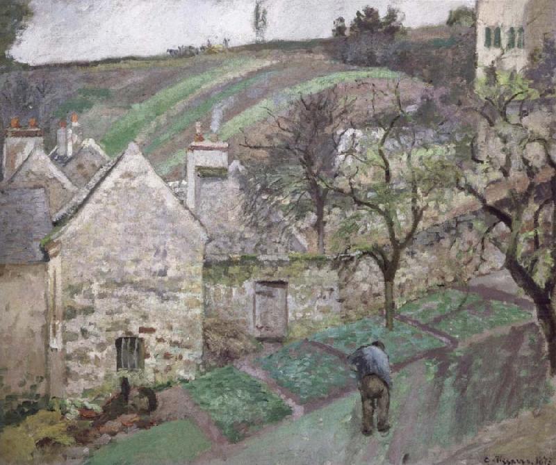 Hill at L-Hermitage,Pontoise Coteau de L-Hermitage,Pontoise, Camille Pissarro